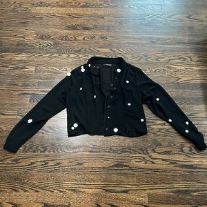 Urban outfitters sheer blouse with daisy decal